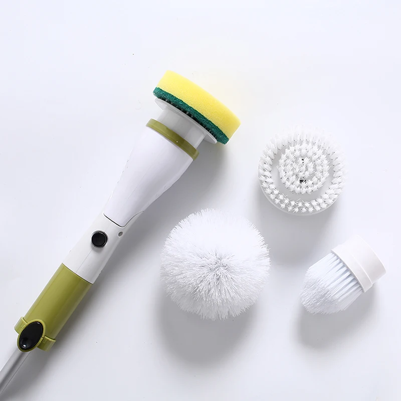 High Quality Turbo Scrub Electric Cleaning Brush Adjustable Waterproof Cleaner Wireless Charging Clean Bathroom Kitchen Cleaning