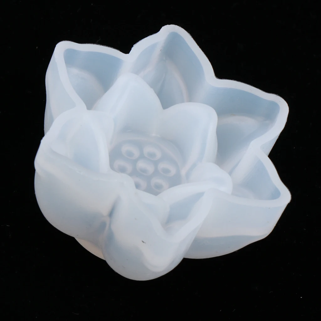 DIY 3D Lotus Flower Silicone Mold Fondant Cake Decorating Chocolate Sugarcraft Mould Resin Jewelry Making Ornament Craft Molds