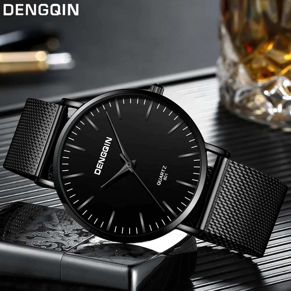 

Men Women Unisex Hombre Quartz Wristwatch Fashion Watch Silver Luxury Man Clock Steel Mesh Watch relogio relogio masculino 2019