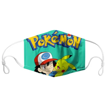 

Children Cartoon Anime Pikachu Mask Face Mask Holiday Mask Replaceable Filter PM2.5 Anti Haze Mouth Mask Protecti Mask Kid Gift