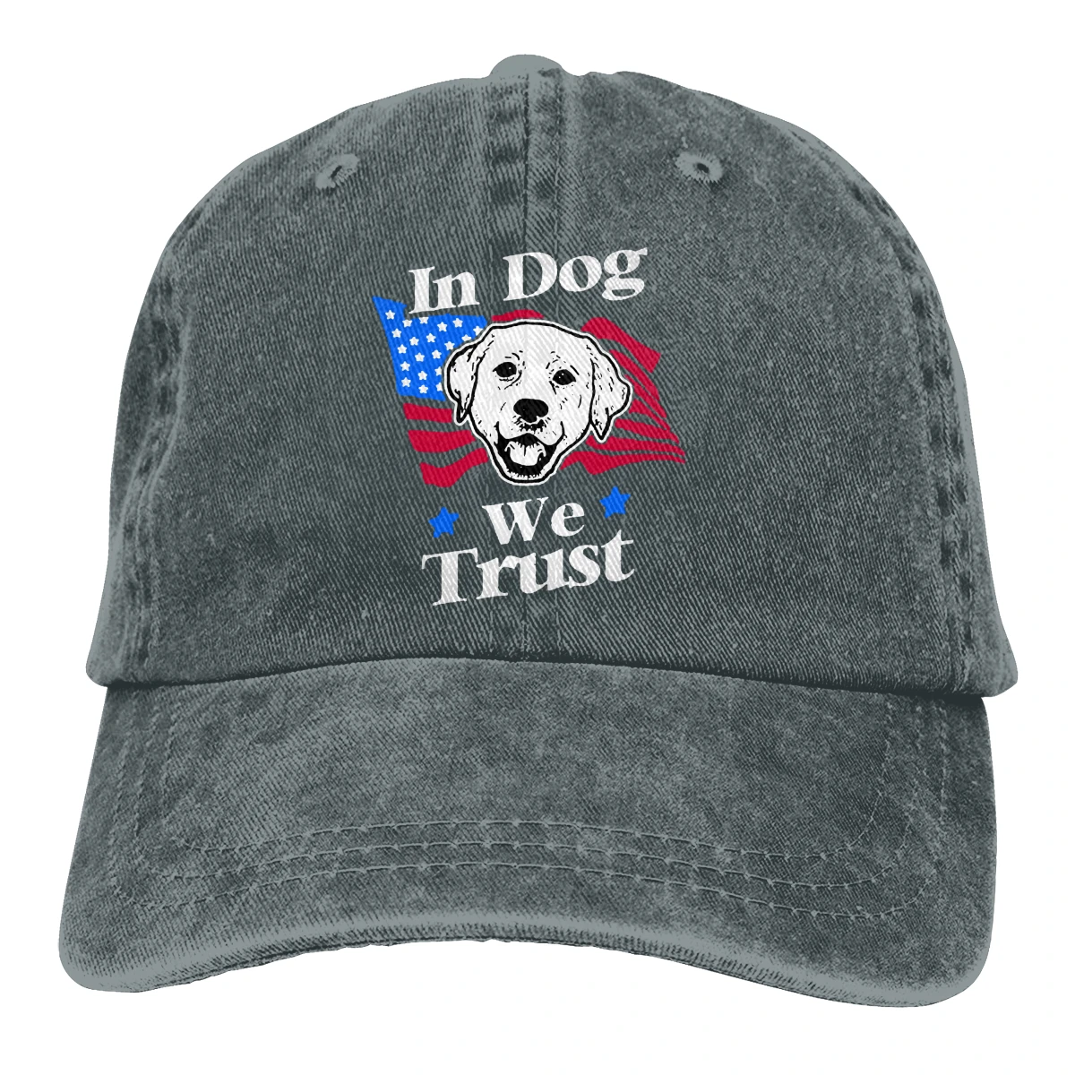 In Dog We Trust Casquette черные унисекс Мужские Женские джинсовые бейсболка с ремешком кепки регулируемые Гольф папа шляпа