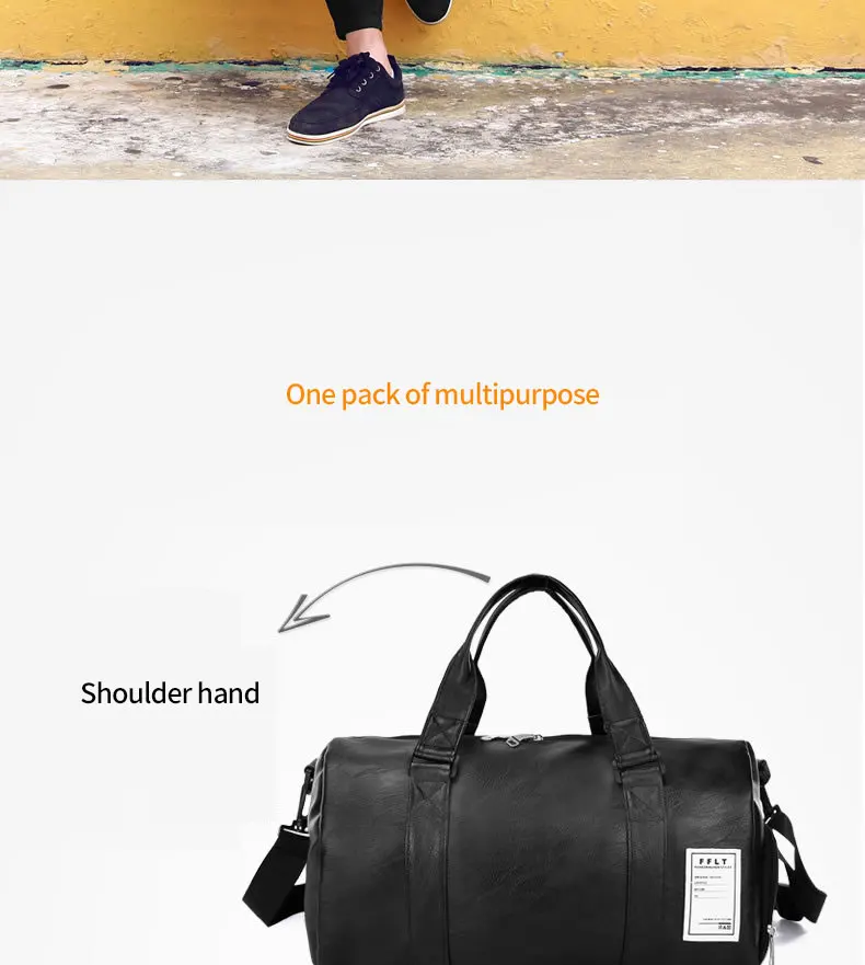 GALANODEL, дорожная сумка, черная, качественная, из искусственной кожи, для пар, сумки для спортзала, ручная кладь для мужчин и женщин, большая вместительность, модная спортивная сумка