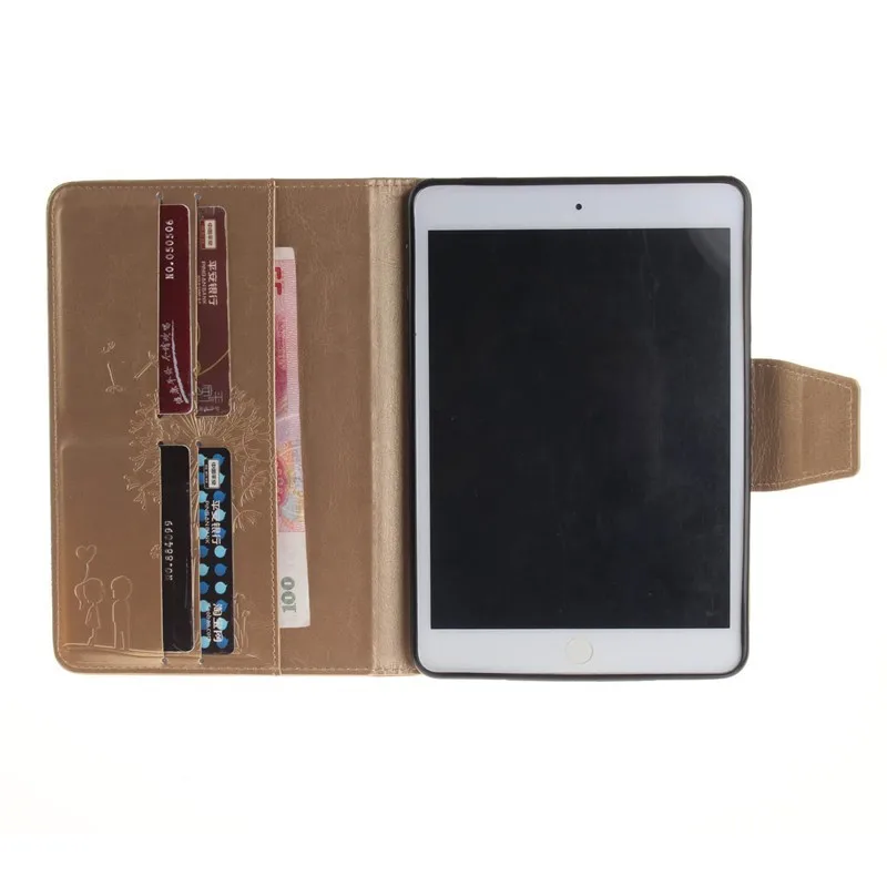 Retro Embossing Dandelion Lovers Case For Ipad Mini 2 Case for Ipad Mini For Ipad Mini 3 Mini 1 Magnet PU Leather Wallet Case (20)