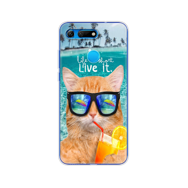 for Honor View 20 V20 Case TPU Funda Soft Silicone Cover For Honor V20 Capa Cute Animal pattern Silicone Phone