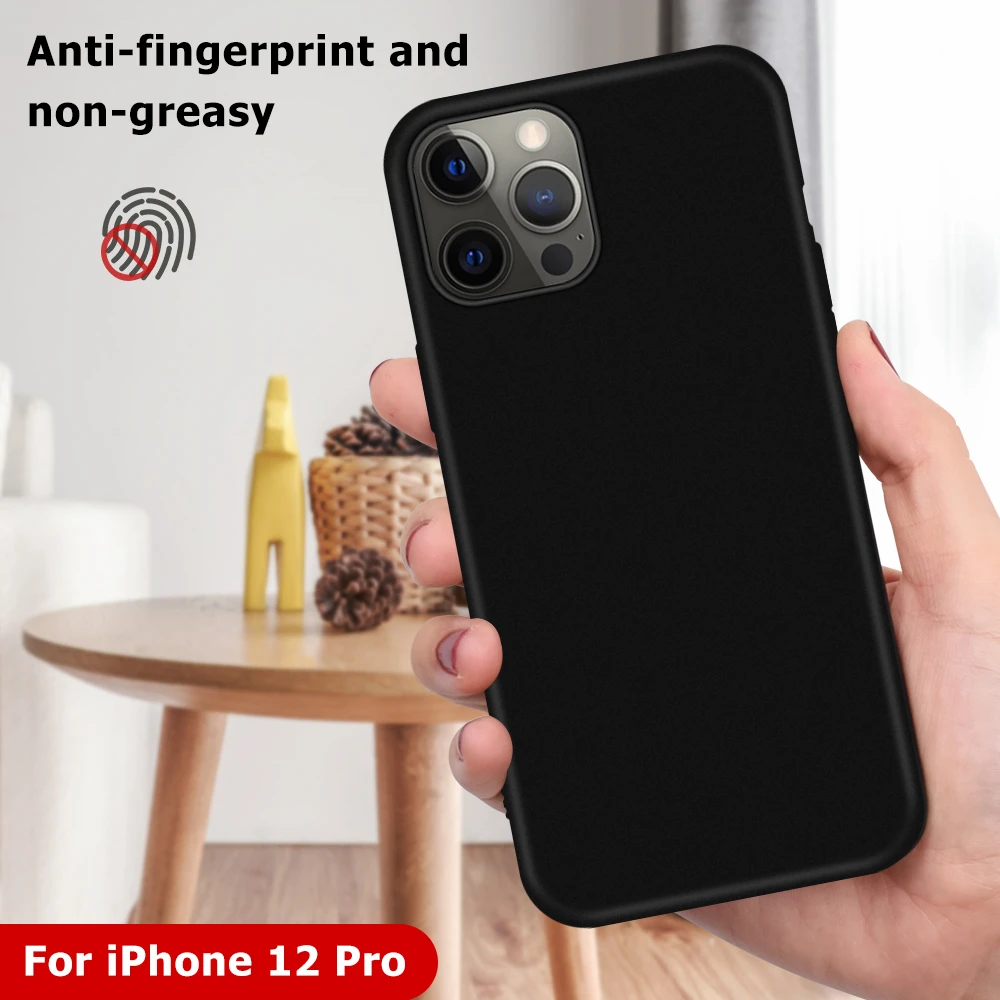 Czarne matowe etui na iPhone SE 2022 z powrotem miękkie silikonowe etui na iphone se2022 13 12 11 14 15 Pro Max 7 8 6s Plus Case Capa
