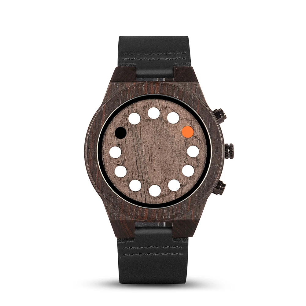 

BOBO BIRD Wood Men Watch Unique Luminous 12 Holes Timer Design Wristwatch Quartz Watch Male Clock Timepieces relogio masculino
