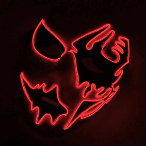 5 Halloween Party Decorative Face Masks Halloween Panic Mask Night Atmosphere Men Women Wear Led Light-Emitting Mask - Цвет: 5