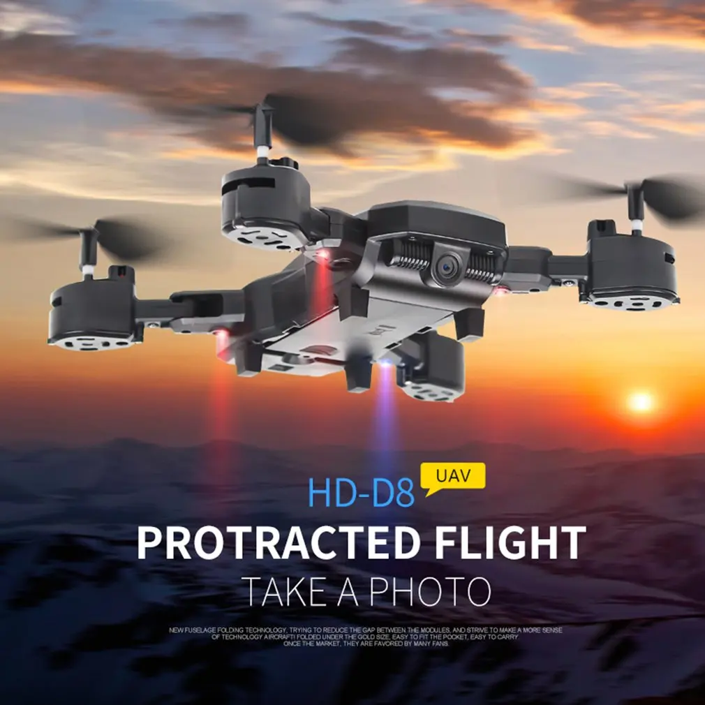 D8 4-CH складной Дрон HD RC вертолет с светильник 6 осей гироскоп фиксированная высокого складной жест Камера дистанционного Управление летательного аппарата