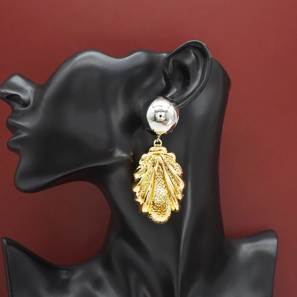 Trendy Earrings 2020 Copper Drop Earrings Gold Color Long Earring For Women Fashion Jewelry Party Gift Ladies Jewellery