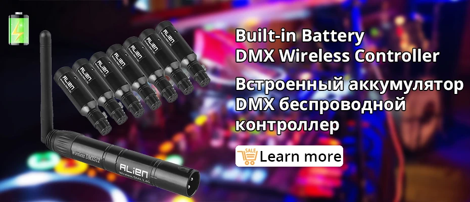 ALIEN 2,4G ISM DMX512 Dfi контроллер перезаряжаемый беспроводной приемник встроенный аккумулятор передатчик 3 Pin XLR для DMX сценического освещения