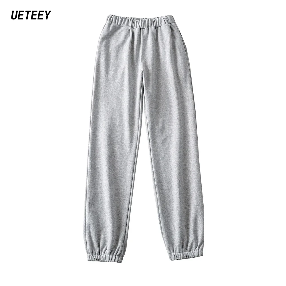 

Autumn 2020 Women's Pant Trousers Solid Harem Pants Female Loose Joggers Pink Sweatpants BF Sportpants Elastic High Waist Casual