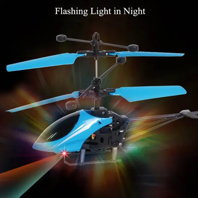 Flying Mini Guide Airplane Remote Control Airplane Helicopter Children Plastic Flashing Light Red Toy 6