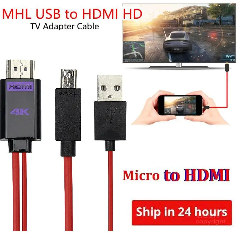 MHL к HDMI адаптер Micro USB к HDMI 4K HD ТВ кабель адаптеры для samsung S3 S4 S5 note2 3 4 Android телефон 11PIN Поддержка HDCP