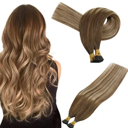 VeSunny Pre Bonded Keratin I Tip Stick Tip Hair Extensions 100% Real Human Hair Fusion Hair 50gr Per Set #4/6/22