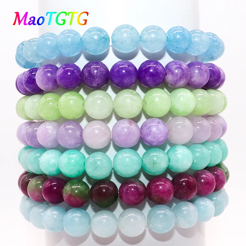 8 мм Классический женский браслет из натурального камня темпераментные Ручные