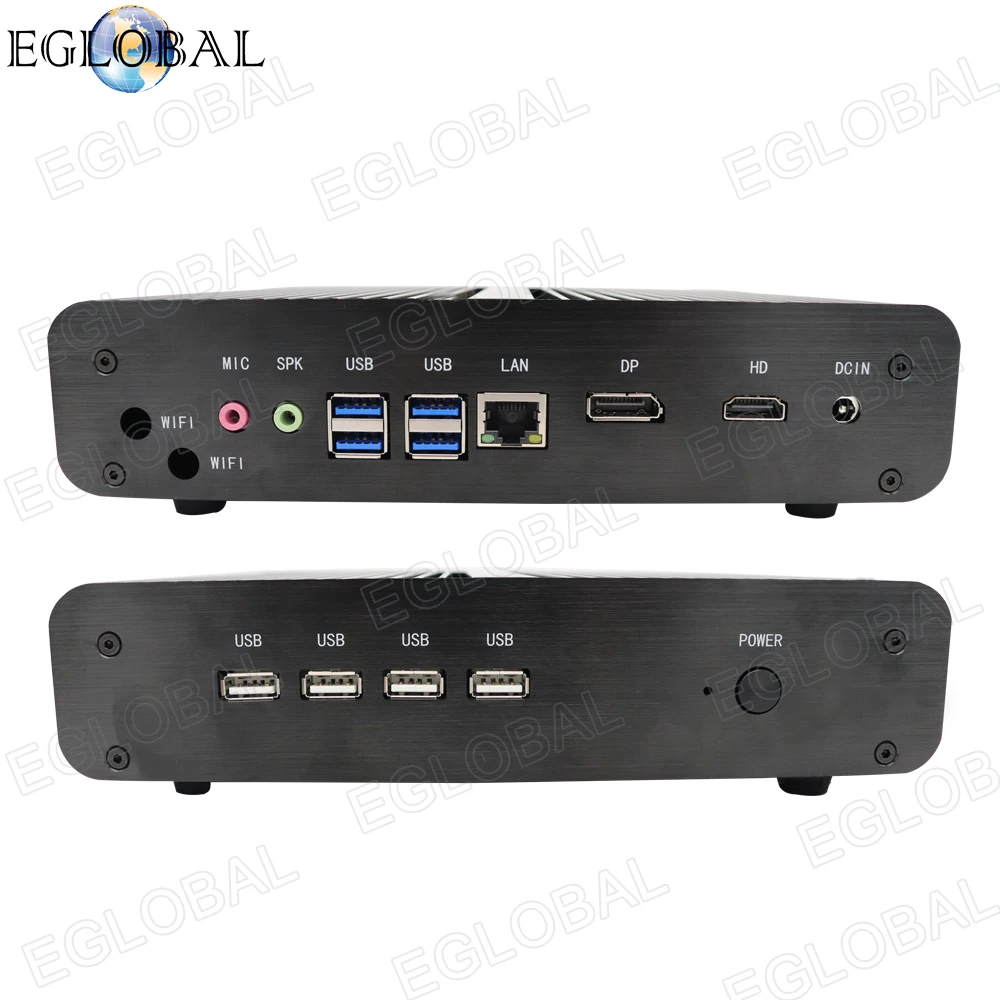 Мини ПК Eglobal 10 го поколения без вентилятора игровой неттоп Intel i7 10710U 10510U Windows 2 * DDR4