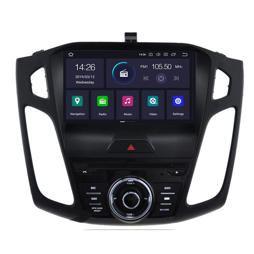 9 &quotAndroid10 автомобиля GPS стерео для 2015 2016 2017 фокус Авто Радио FM DVD аудио видео WiFi