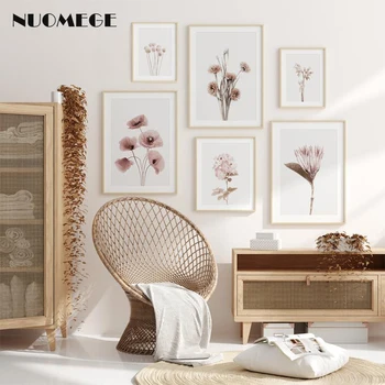 

Nordic Style Flower Poster and Prints Morning Glory Plant Canvas Prints for Bed Room Simple Wall Art for Living Room Home Decor