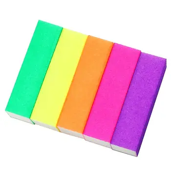 

Double-sided Mini Nail File Blocks Colorful Sponge Nail Polish Sanding Buffer Strips Polishing Manicure Tools