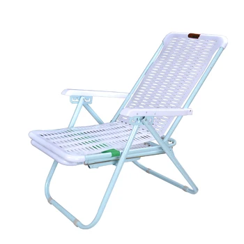 

Simple Outdoor Beach Chair Balcony Plastic Lounge Chair Lunch Break Folding Open Air Waterproof Chair Sleeping Chair