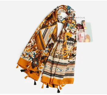 

шарф женский foulard femme red hijab scarf female BOHO LONG ethnic Shawls Lady Luxury PRINTED Headband Muslim Hijabs Stoles