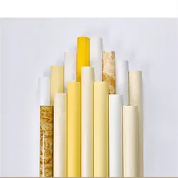 DIY Peeling Wallpaper Yellow Vinyl Self-adhesive Wall Sticker Can Be Used For Wall Decoration Of Furniture Dormitory Kitchen