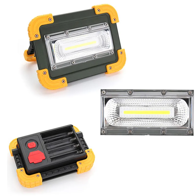 30W Portable USB LED Camping Light Rechargeable COB LED Flood Light Outdoor Work Spot Light Fishing Hiking Dropshipping