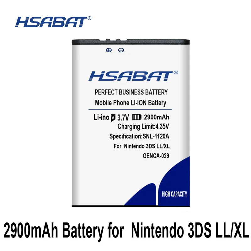 Аккумулятор HSABAT 3DS LL на 2900 мАч для nintendo 3DS LL для аккумуляторов nintendo 3DS XL
