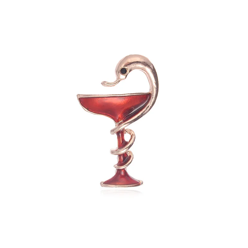 

Europe And America Fashion Parts New Style Popular Wine Glass Simulated Snakes Brooch