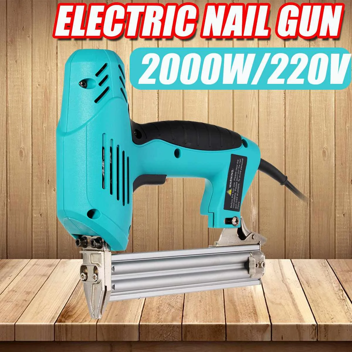 Nail Gun Электрический прямой гвоздь 10-30 мм сверхмощный деревообрабатывающий инструмент Электрический штапельный гвоздь 220 в 2000 Вт - Цвет: Nail Gun