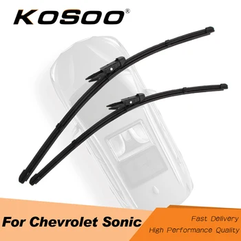 

KOSOO For Chevrolet Sonic 26"+15" 2013 2014 2015 2016 2017 Auto Car Windscreen Wiper Blades Fit Pinch Tab Arms Natural Rubber