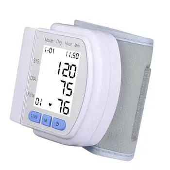 

Ck102S Wrist Blood Pressure Monitor Sphygmomanometer Medical Equipment Pressure Tester Tonometer Heart Rate Monitor