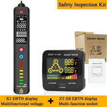  BSIDE Non-contact Voltage Detector Tester Multimeter X1 Intelligent Electric test pencil Large screen Live wire Hz Ohm NCV Meter 