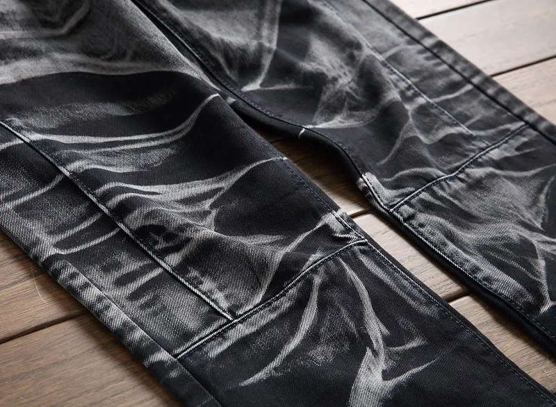 Ковбойский стиль обтягивающие новые модные джинсы внакрой мужские узкие джинсы модные хип хоп обтягивающие джинсы для мужчин джоггеры из денима брюки