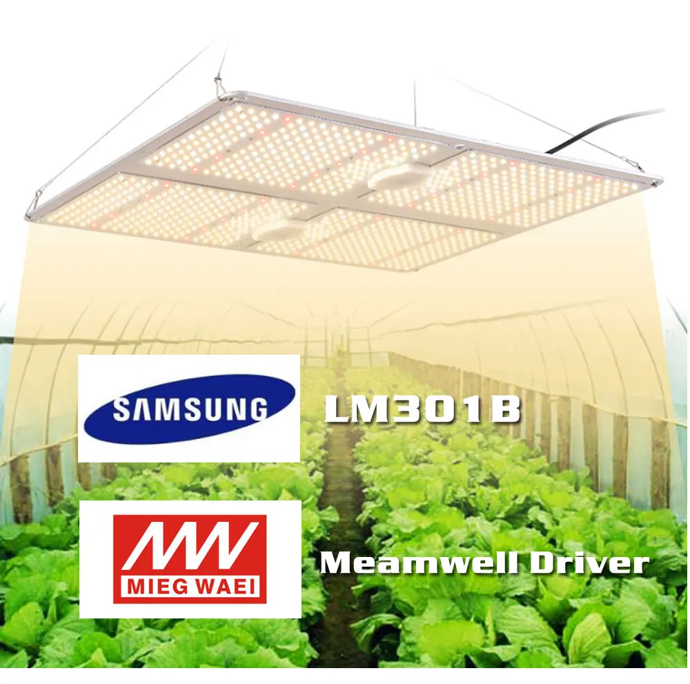 Samsung LM301B светодиодный светильник для выращивания, квантовая доска для внутреннего выращивания, полный спектр, 3000 K/5000 K, драйвер Meanwell IP65, водонепроницаемый светильник для выращивания