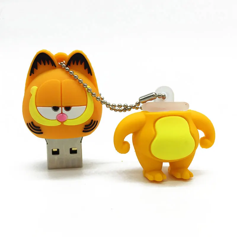 usb 2,0 мультфильм Гарфилд USB флэш-накопитель 128 ГБ 4 ГБ 8 ГБ Флешка 16 ГБ флеш-накопитель 32 Гб 64 Гб мини-usb карта памяти палка