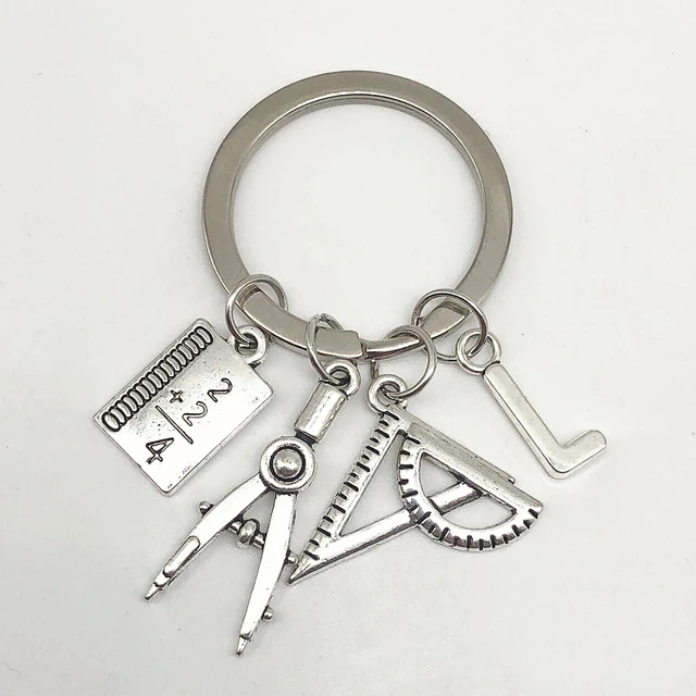 Stainless Steel Keychain Mini Ruler Key Charm Bag Charm Funny Keychains