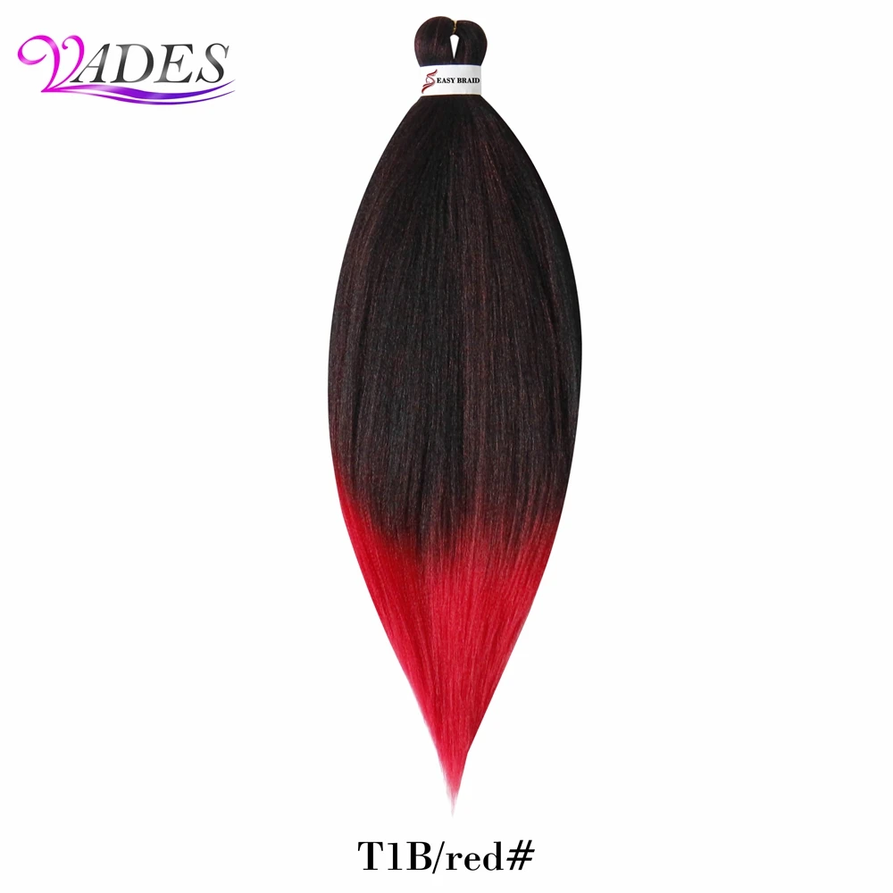 

Vades Hair Synthetic Easy Braid Crochet Jumbo Braids Pre Stretched Braiding Hair Ez Braid Hair Artificial Hair Extensions