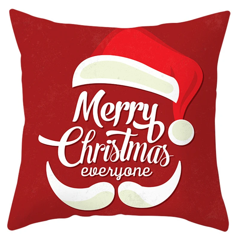 Рождество Наволочка на подушку размером 45*45 см красный Рождественский диван-кровать для дома декоративная подушка чехол Санта Клаус декоративная наволочка для подушки Чехол