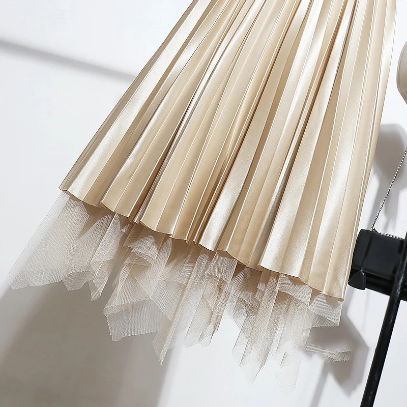 Beiyingni Женская юбка из тюля однотонные Демисезонный шик нерегулярные юбка-пачка подружек невесты Высокая талия Юбки-миди Saias