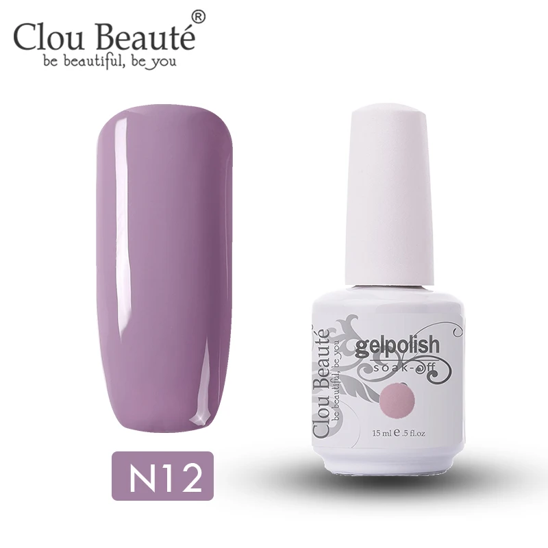 N12 Clou Beaute база для ногтей УФ-гель для ногтей не протирать верхнее покрытие Soak off Primer transapent paint Гель-лак для нейл-арта маникюра - Цвет: N12