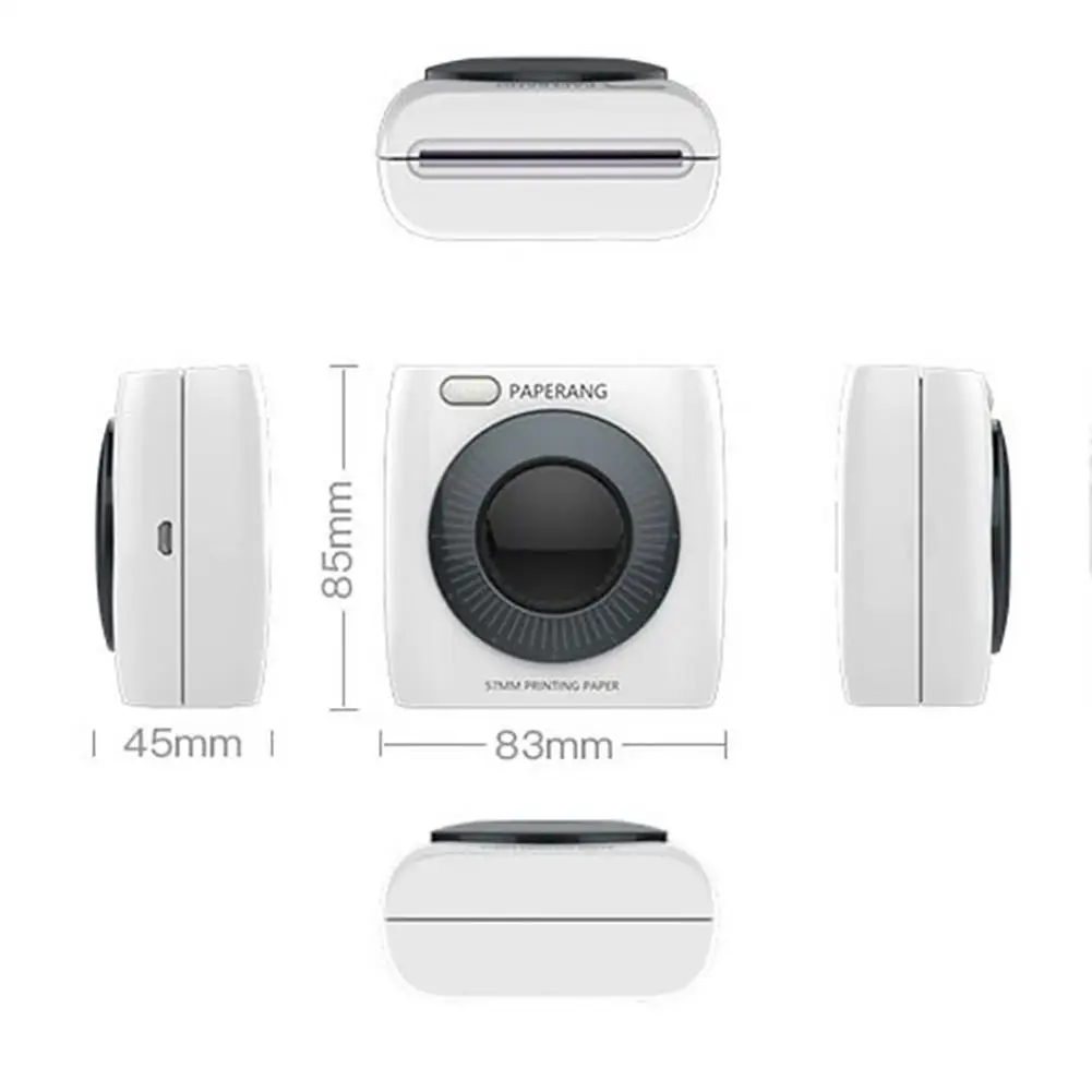Bluetooth принтер мини термальный фотопринтер для мобильного телефона Карманный принтер для iOS Android Windows 1000 мАч