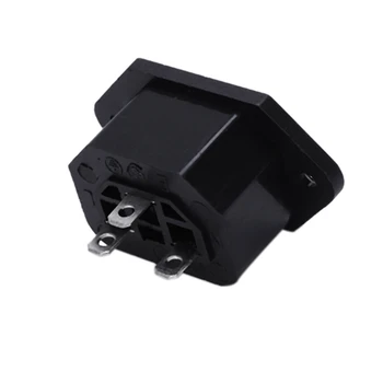 

AC 250V 10A IEC 320 C13 Panel Mount Plug Connector Socket Black