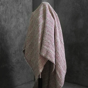 

Woolen fabric transformation color matching woven contrast texture woolen coat thick cloth designer fabrics for patchwork