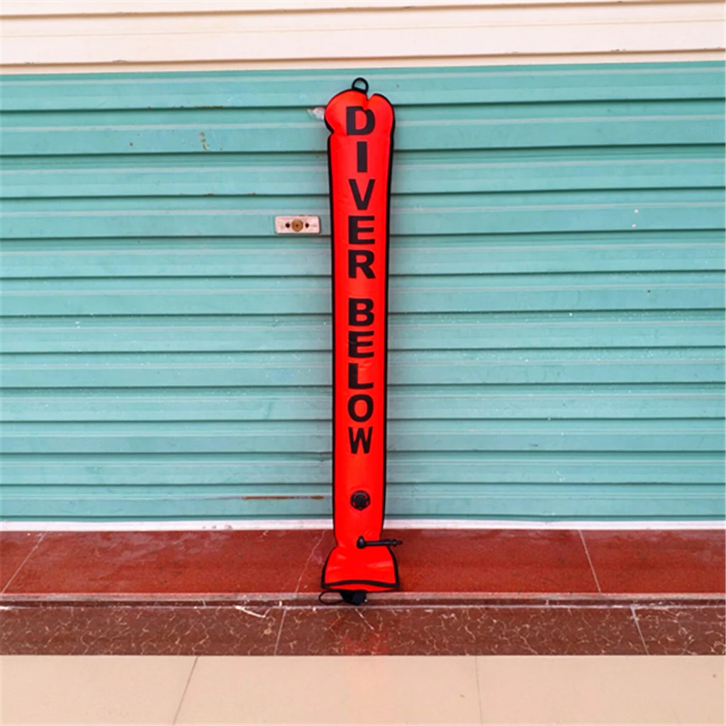 Deluxe Orange 4FT Safety Scuba Diving Diver Below SMB Surface Marker Buoy & Dive Wreck Reel Line Handle