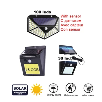 

LEDs Solar Light Human Body PIR Motion Sensor Wall Light Outdoor Waterproof Street Path Home Garden Energy Saving Lamp indoor ho