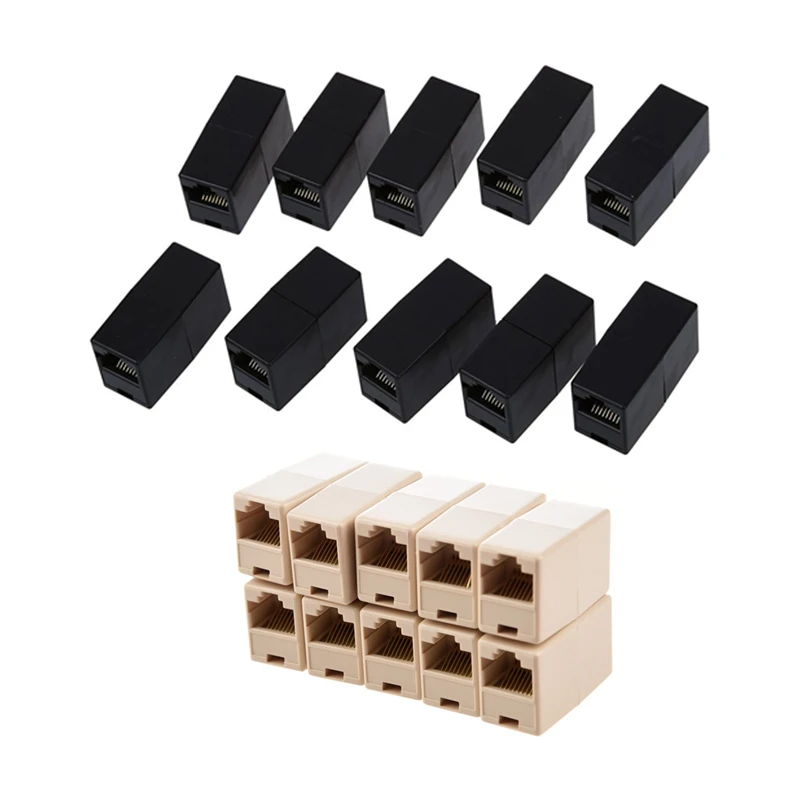 20 шт. муфты: 10 муфты RJ45 Cat5 столярные соединители и пластиковых 8P8C гнездовые LAN