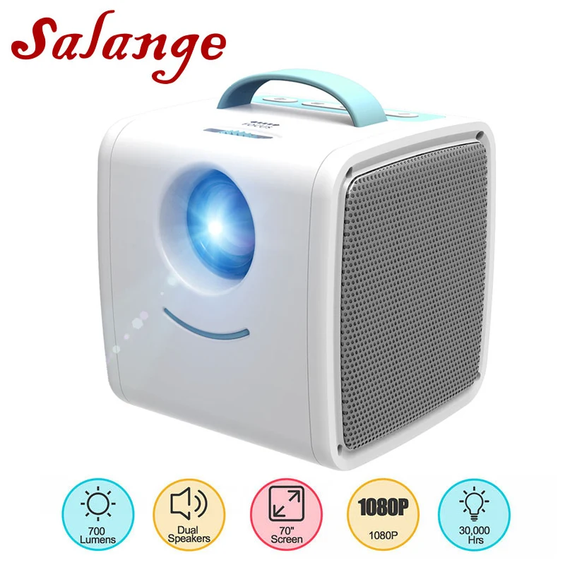 Salange q2 mini projetor portátil projetor sistema de teatro em casa crianças educação presente das crianças pai-criança mini led beamer-0