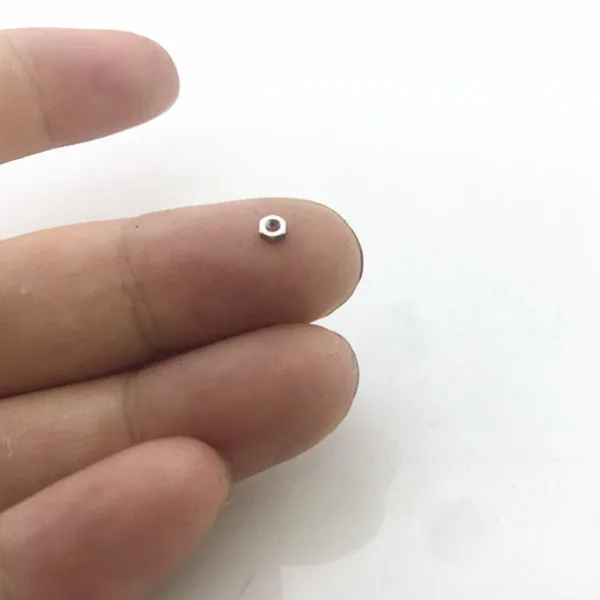 Маленькая Шестигранная гайка из нержавеющей стали крошечная SUS 304 M1 M1.2 M1.4 M1.6 M2 M2.5 M3