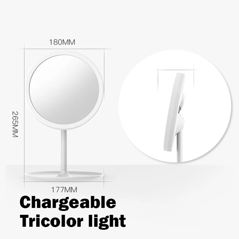 Led Light Makeup Mirror Desktop Rechargeable Vanity Mirror Desktop Folding Professional Beauty Portable Mirror With LED Light - Цвет: as picture